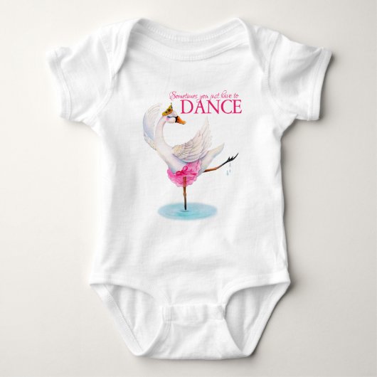 Body Danse swan ballerine whimsy art slogan vêtement (Devant)