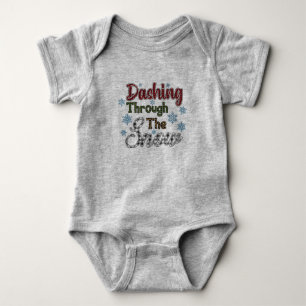 Body Dashing À Travers Le Bodysuit Bébé Neige
