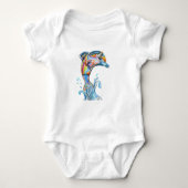 Body Dauphin À Crayon Couleur Qui Saute De L'Eau (Devant)