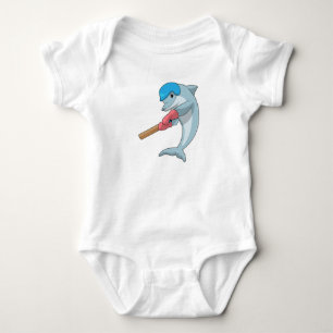 Body Dauphin au cricket avec batte de cricket