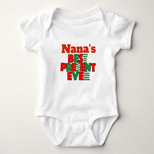 Body De Nana mieux du présent petit-enfant de Noël (Devant)