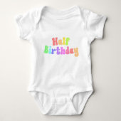 Body Demi-anniversaire 1/2 Anniversaire Jalon Retro 70' (Devant)
