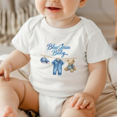 Body Denim Bear Clothesline Boy Blue Jean Baby shower