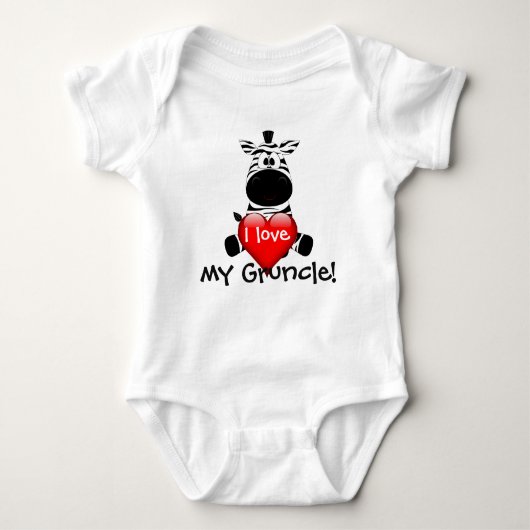 Body Design Zebra avec "I love my Gruncle" (Devant)