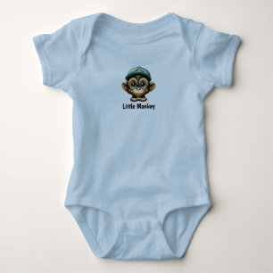 Body Dessin amusant bébé avec Casquette dit Petit singe