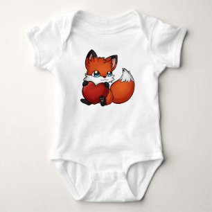 Body dessin animé d'animal de coeur renard