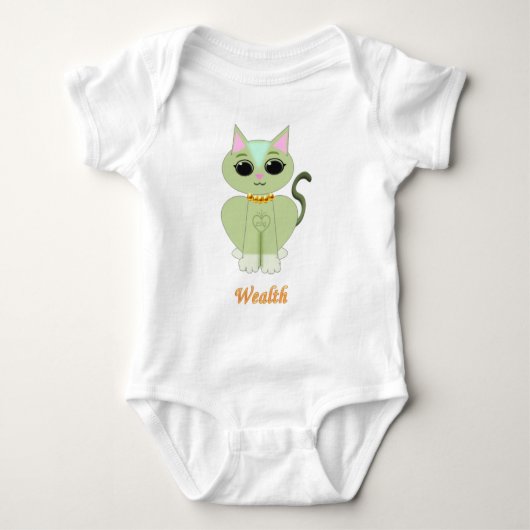 Body Dessin animé de chaton vert mignon (Devant)
