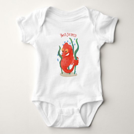 Body Dessin animé de hippocampe pygmée mignon (Devant)