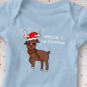 Body Dessin de cerfs mignons Baby`s 1er Noël