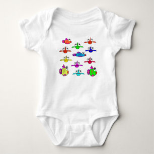 Body dessin de natation de poisson drôle mignon