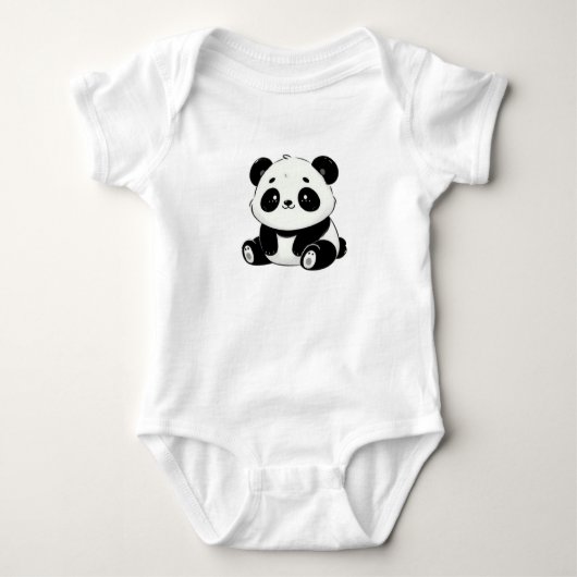 Body Dessin de panda noir et blanc adorable (Devant)