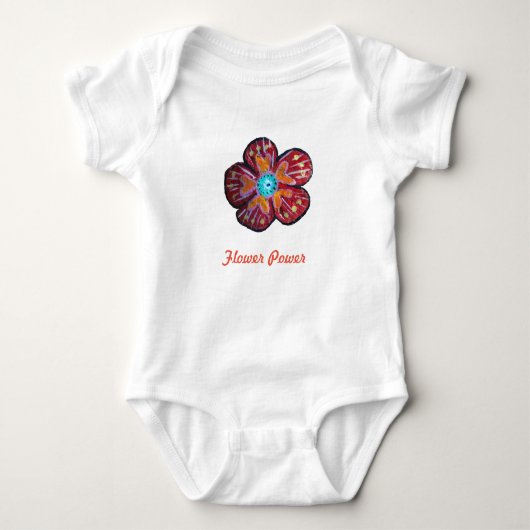 Body Dessin Printemps Fleur Dessin Bébé Jersey Bodysuit (Devant)