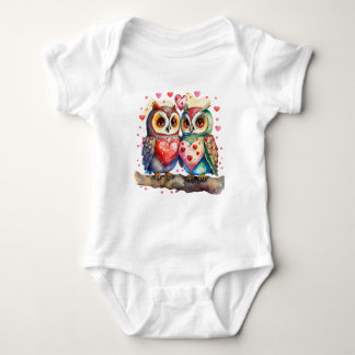 Body Deux hiboux bébé bodysuit – Mignon chouette animal