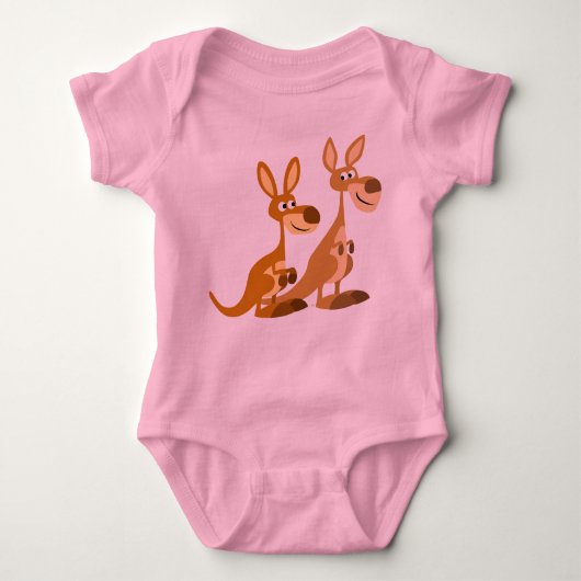 Body Deux mignonnes caricatures Kangaroos Baby (Devant)