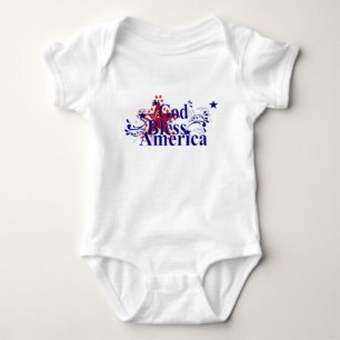 Body Dieu Béni Amérique Baby Bodysuit