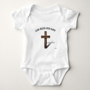 Body DIEU BÉNISSE NOTRE MARINE avec une croix robuste