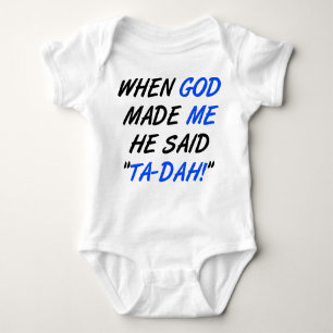 Body Dieu Dit Tadah Funny Romper Creeper Bodysuit