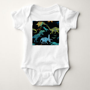 Body Dino Print : Motif de T-Shirt Grunge.