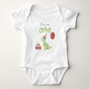 Body Dinosaur aquarelle 1er anniversaire