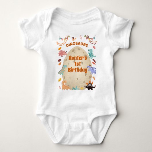 Body Dinosaur fête d'anniversaire avec l'oeuf géant Din (Devant)