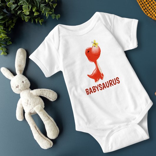 Body Dinosaur rouge BABYSAURUS personnalisé