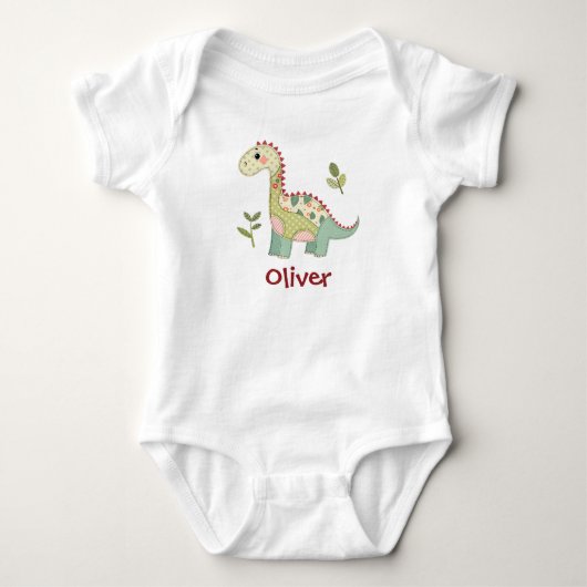 Body Dinosaure Patchwork Mignon (Devant)