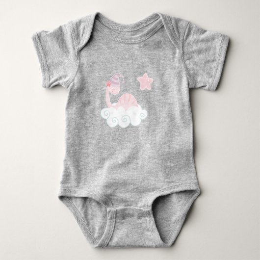 Body Dinosaure rose dormant Bodysuit pour bébé (Devant)