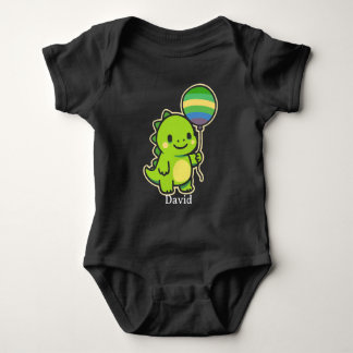 Body Dinosaure Vert Mignon avec Ballon - Enfants