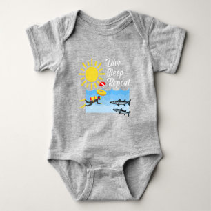 Body Dive Sleep Répétition Design - Bodysuit Baby Jerse