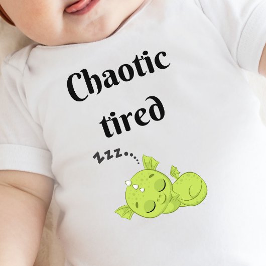 Body DnD bébé - Chaotique Fatigué petit dragon
