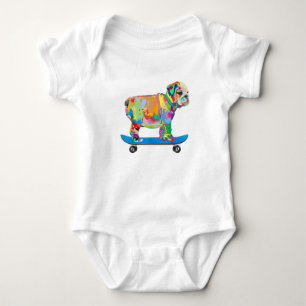 Body Dog   Colorful Cool Bulldog Puppy Skate