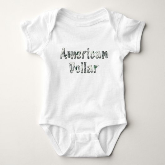 Body Dollar Américain Typographie Bébé Mignon (Devant)