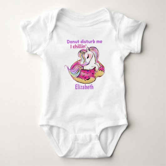 Body Donut Disturb Me I Chillin Baby Unicorn Cadeau (Devant)
