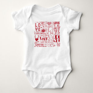 Body Doodles d'amour à la main, charmant motif.