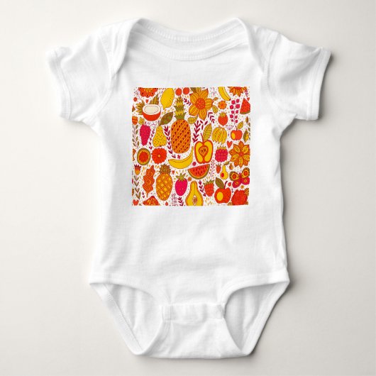 Body Doodles de fruits : Motif Vintage été. (Devant)