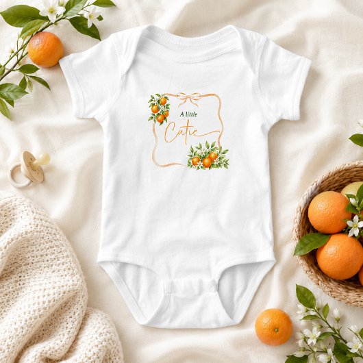 Body Douce Fête de Bébé au Gingham Orange