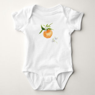 Body Douceur pêche aquarelle fruit bébé bodysuit