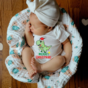 Body Dragon de bébé avec chapeau de Père Noël