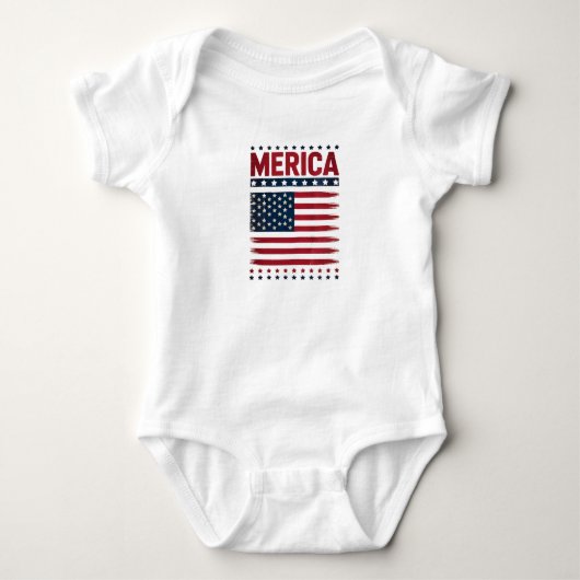 Body Drapeau Américain 4 Juillet Merica (Devant)