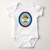Body Drapeau Belize Bébé Jersey Bodysuit (Devant)
