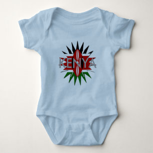 Body Drapeau de bébé coloré Kenya Hakuna Matata