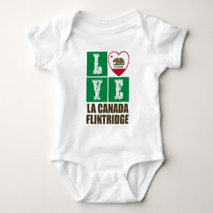 Body Drapeau de Californie Coeur La Canada Flintridge