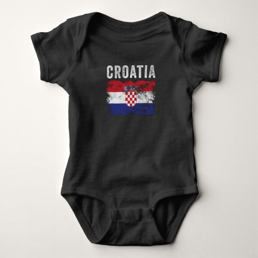 Body Drapeau de Croatie en détresse - Drapeau de Croati (Devant)