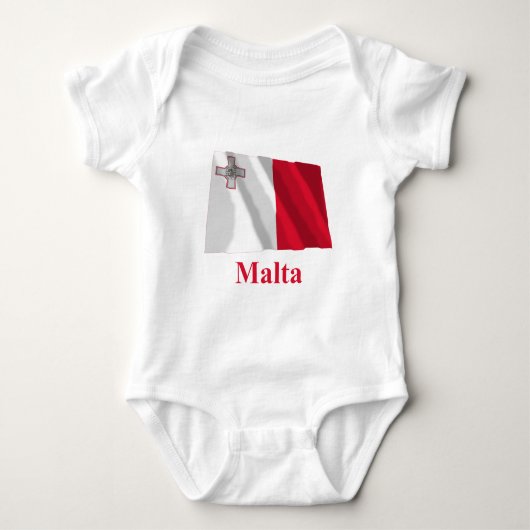 Body Drapeau de ondulation de Malte avec le nom (Devant)