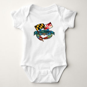 Body Drapeau du Maryland de crabe bleu