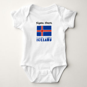 Body Drapeau islandais Islande Personnalisation noire