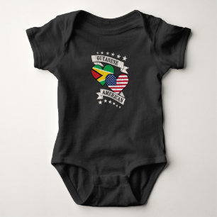 Body Drapeaux du cœur guyano-américain Guyana Amérique