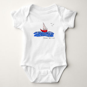 Body Dream Sail Live Sea Boat Seagull Bodysuit