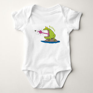 Body Drôle dessin animé de grenouille et mouche