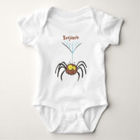 Drôle mignon dessin animé d'araignée moelleuse